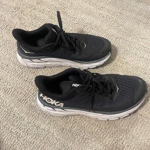 Hoka W Clifton 7 Women’s Black and White Shoes